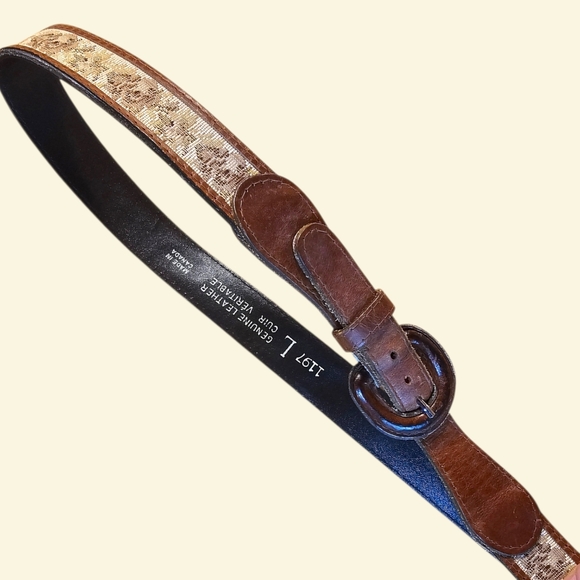 Vintage Brown Tapestry Western Belt - Picture 3 of 7